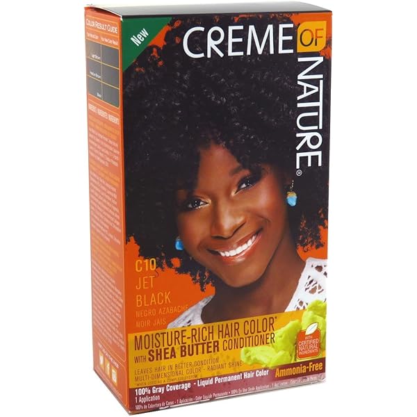 Creme Of Nature Color C10 Jet Black Hair Dye Kit