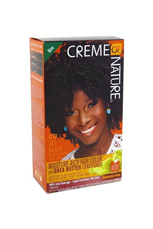 Creme Of Nature Color C10 Jet Black Hair Dye Kit