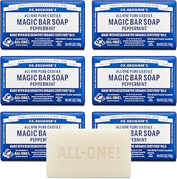 Dr. Bronner's Peppermint Bar Soap 6-Pack
