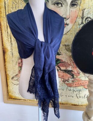 Dream World Silky Satin Wrap Scarf, Black, 1 Wrap Cap