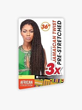 Hair Zone 3X Jamaican Twist 36 Crochet Braid - 1 Jet Black