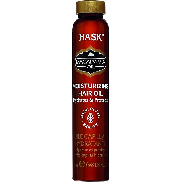 Hask Macadamia Moisturizing Oil 18 ml for Shiny Soft Hair