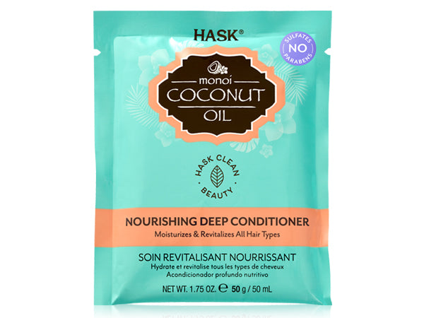 Hask Monoi Coconut Oil Conditioner 1.75 oz for Shiny Hair