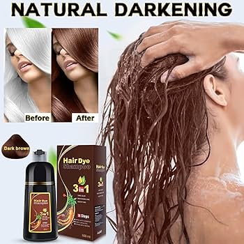 MEIDU 3-in-1 Dark Brown Hair Dye Shampoo