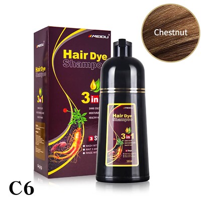 MEIDU 3-in-1 Dark Brown Hair Dye Shampoo