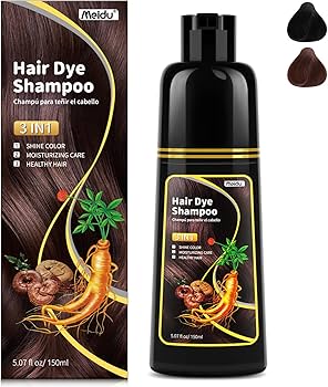 MEIDU 3-in-1 Dark Brown Hair Dye Shampoo
