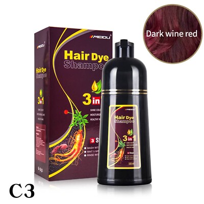 MEIDU 3-in-1 Dark Brown Hair Dye Shampoo