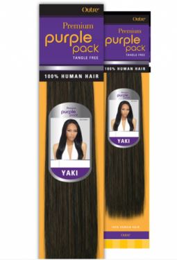 Outre Purple Pack 100% Human Hair Yaki Weave