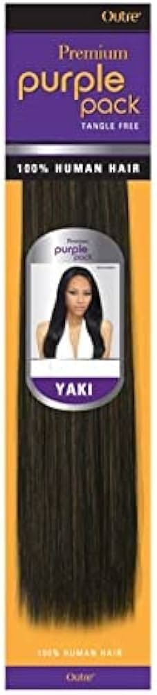 Outre Purple Pack 100% Human Hair Yaki Weave