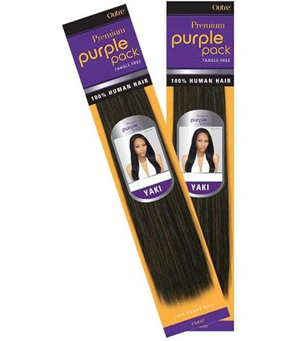 Outre Purple Pack 100% Human Hair Yaki Weave