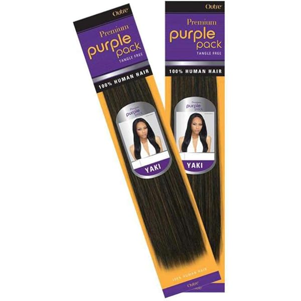 Outre Purple Pack Yaki 10" Human Hair Weave 1B