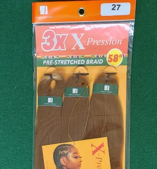 Sensacional Xpression Prestretched Braiding Hair 58-Inch