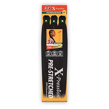 Sensationnel XPRESSION Pre-Stretched Braid 58" Pack of 3