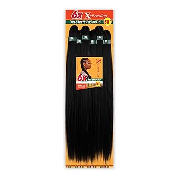 Sensationnel Xpression 58-Inch Braiding Hair, Pack of 2 Jet Black