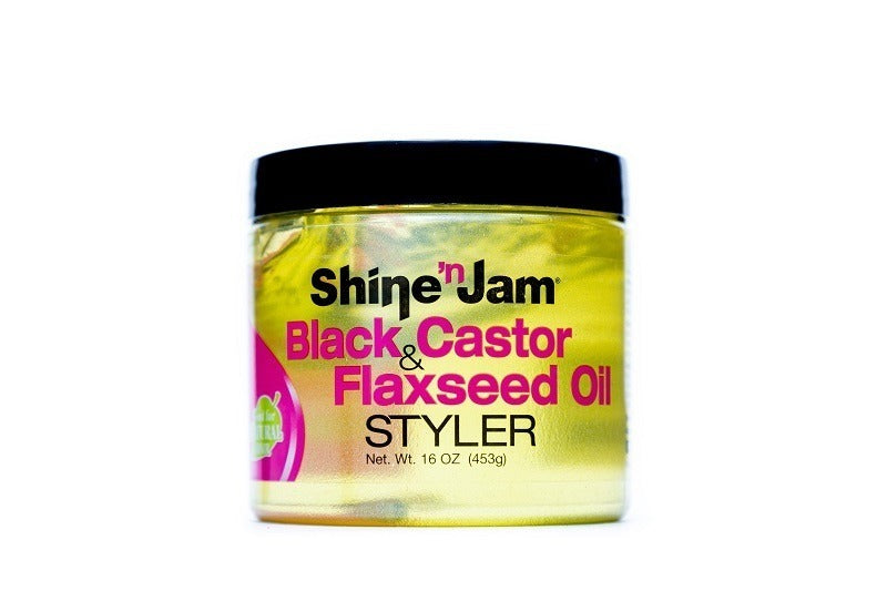 Shine 'n Jam Styler Gel Black Castor & Flaxseed Oil 8oz