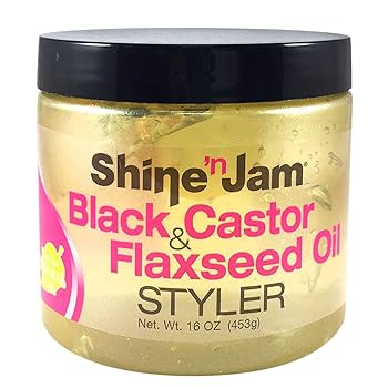 Shine 'n Jam Styler Gel Black Castor & Flaxseed Oil 8oz