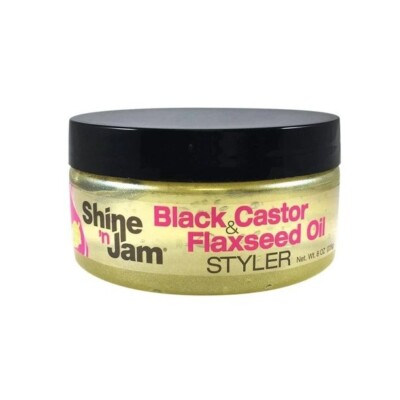 Shine 'n Jam Styler Gel Black Castor & Flaxseed Oil 8oz
