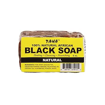 Taha African Black Soap 100% Natural - Pack of 1