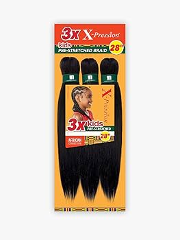 X-Pression Kids Pre-Stretched Braid 28 Sensationnel 3x