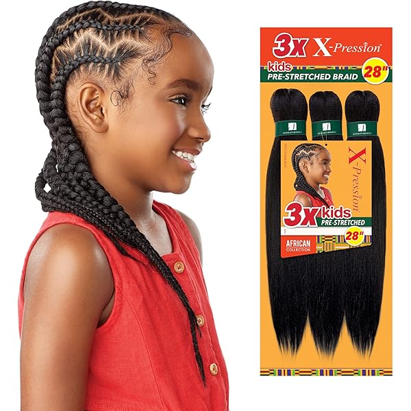 X-Pression Kids Pre-Stretched Braid 28 Sensationnel 3x