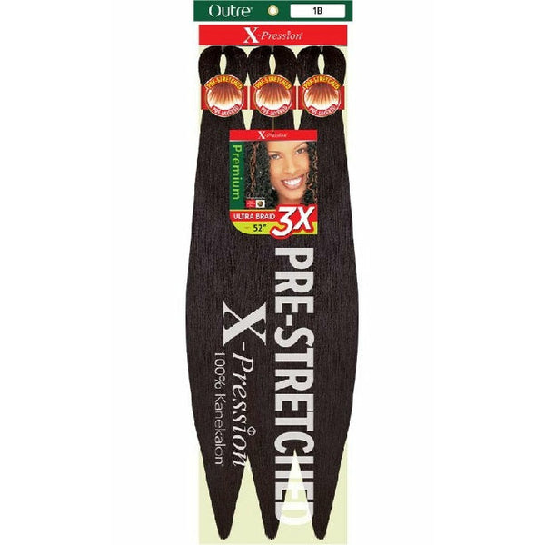 X-pression Kanekalon Pre Stretched Braid 52, 1-Pack