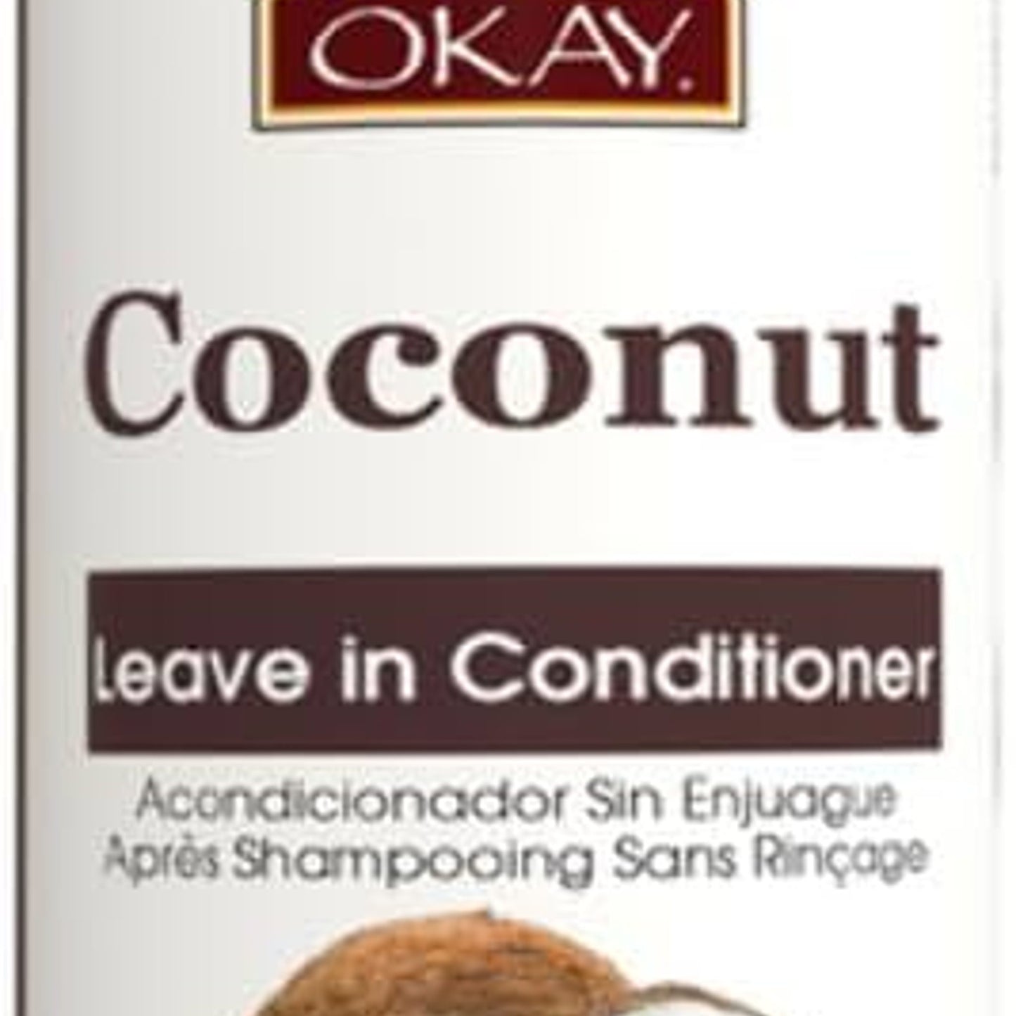 OKAY Coconut Leave-In Conditioner, 237 mL, Deep Moisturizing