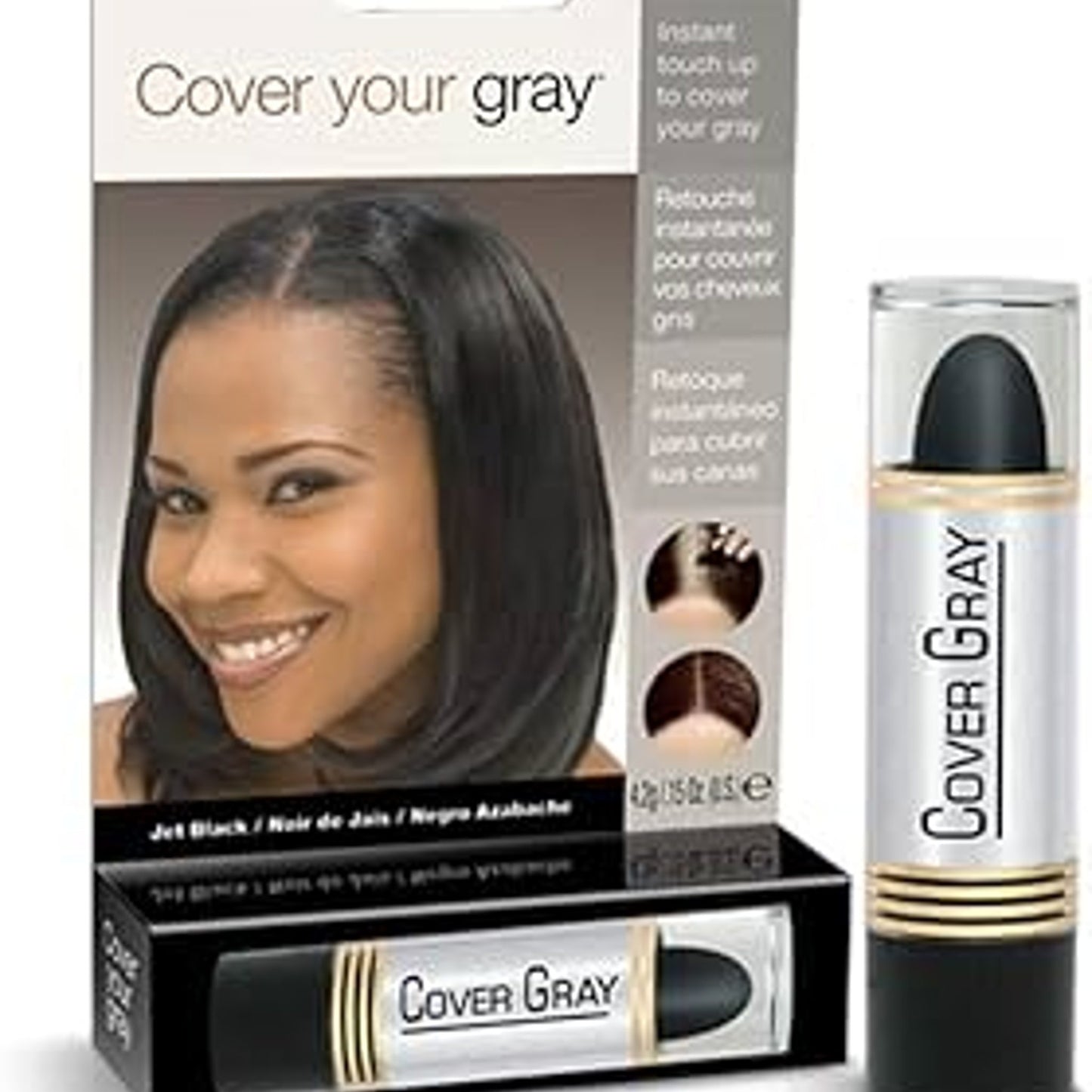 Cover Your Gray Touch-Up Stick Jet Black 0.15 oz