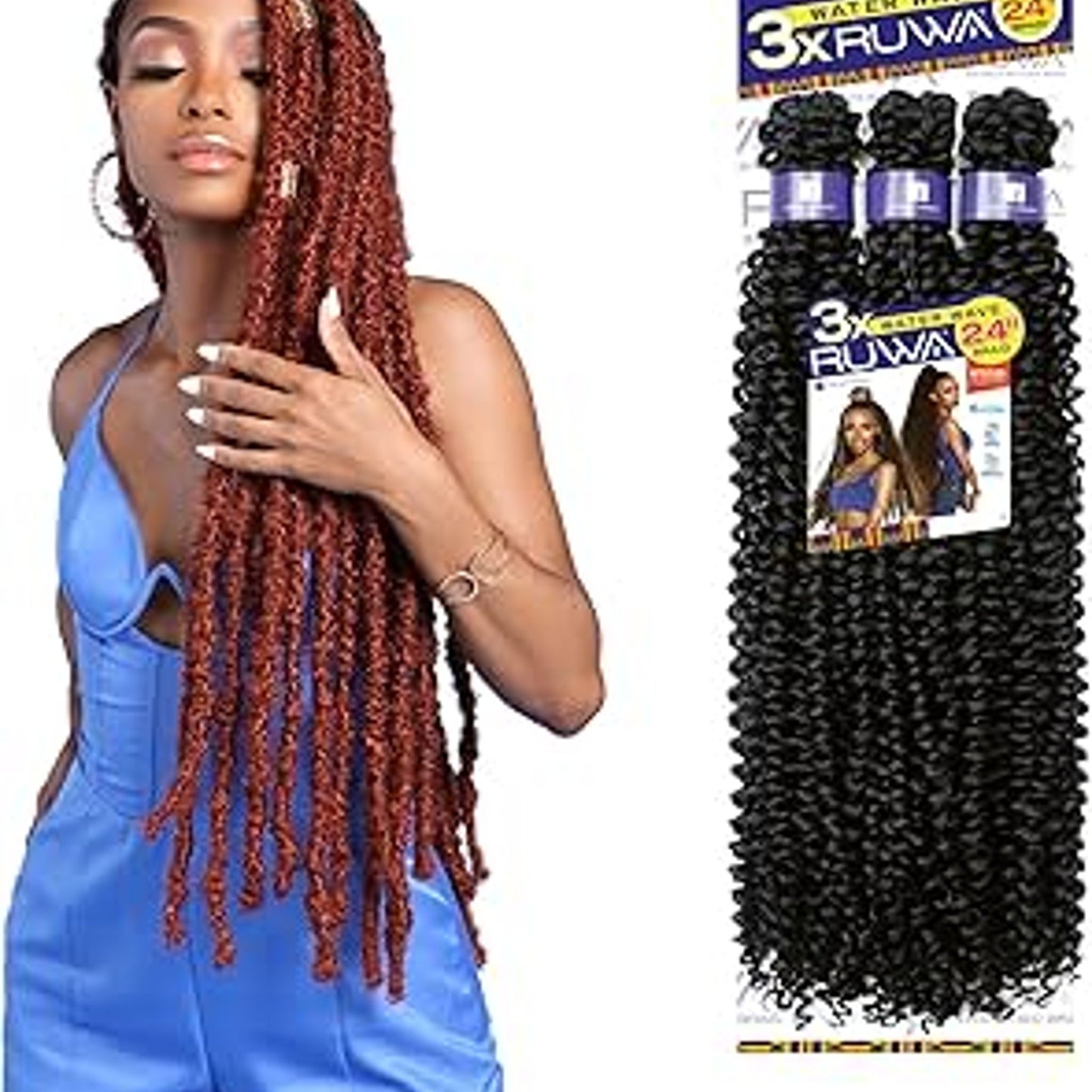 Sensationnel Braids Ruwa Water Wave 18" Braid Crochet Hair
