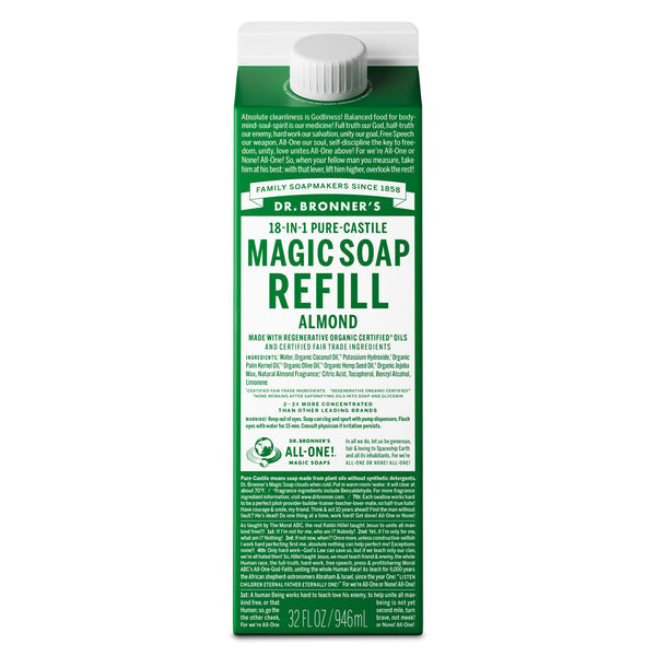 Dr. Bronner's Organic Pure Castile Liquid Soap Almond