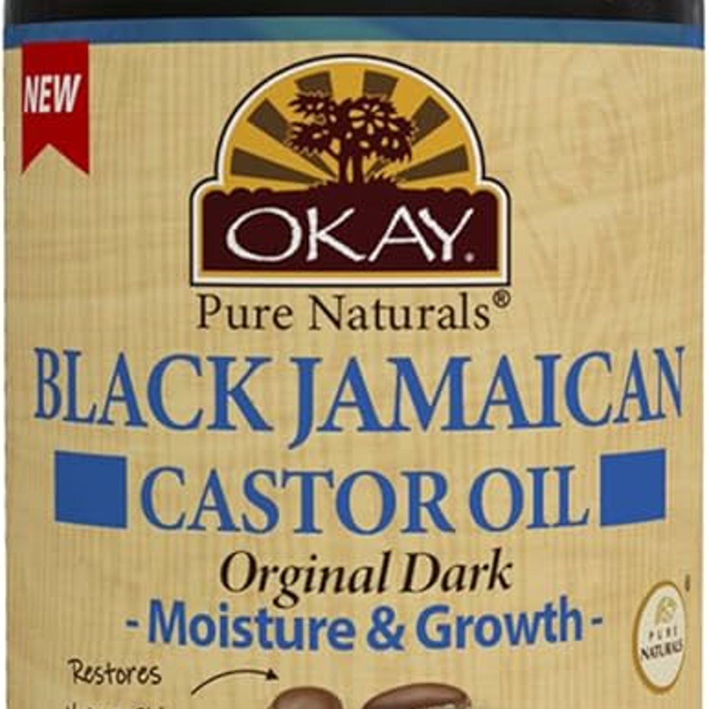 Okay Pure Naturals Castor Oil Hair & Beard 4 Oz