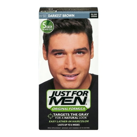 Just For Men Shampoo-in Color, Darkest Brown, Size 1
