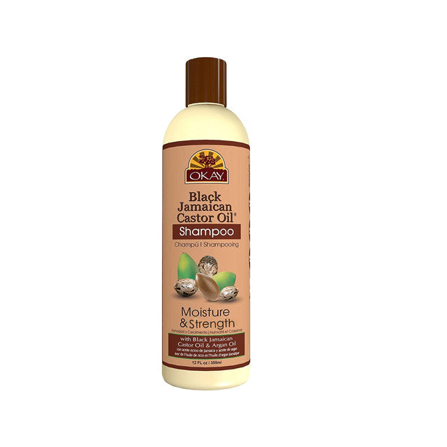 Okay Pure Naturals Black Jamaican Castor Oil Shampoo 12 Fl Oz