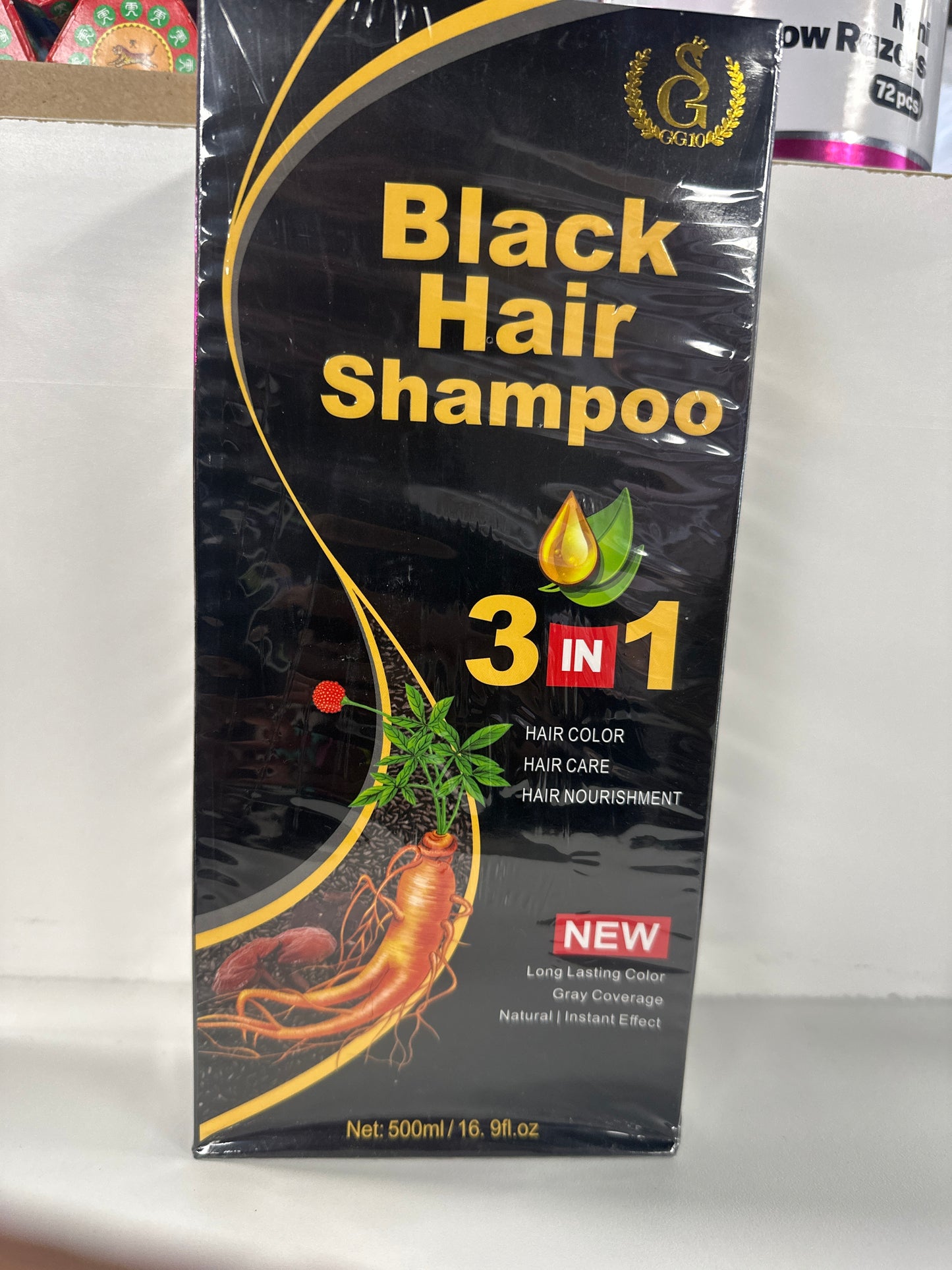 GG100 Black Hair 3-in-1 Shampoo